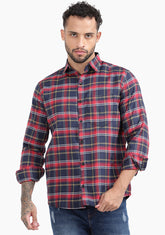 Red Passion Check Shirt - By TrendiVastra